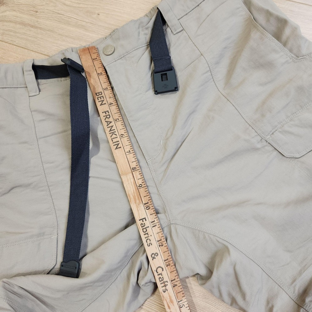 The North Face Shorts Mens Large 9" Beige Nylon Cargo Belted Hiking Outdoor - Picture 8 of 11